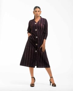 Brush printed Shadow Sutra Tunic