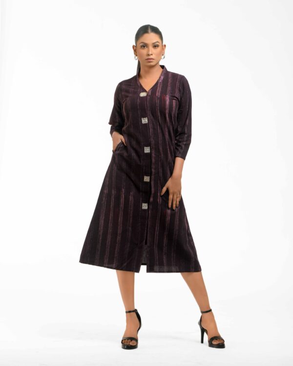 Brush printed Shadow Sutra Tunic