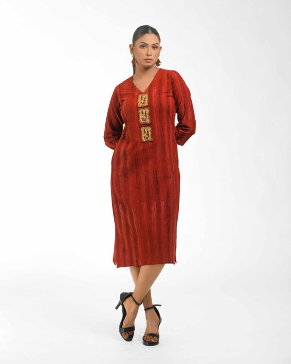 The Brush printed dokra tunic