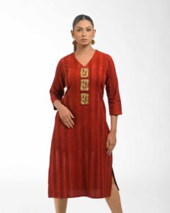 The Brush printed dokra tunic - Image 2