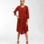 Brush Printed Overlap Raga Tunic