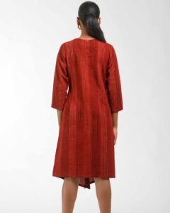 Brush Printed Overlap Raga Tunic - Image 9