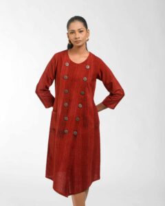 Brush Printed Overlap Raga Tunic - Image 8