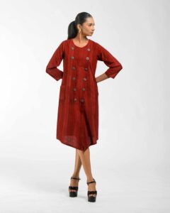 Brush Printed Overlap Raga Tunic - Image 7