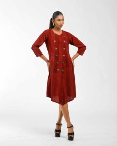 Brush Printed Overlap Raga Tunic - Image 6