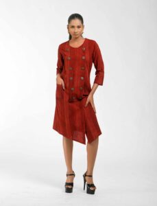 Brush Printed Overlap Raga Tunic - Image 4