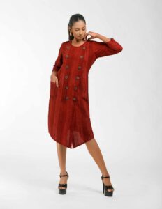 Brush Printed Overlap Raga Tunic - Image 3