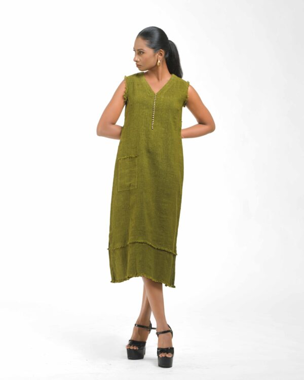 The Double fringe Leher Tunic