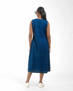 Khaddar Denim Dress - Image 2