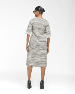 #2. Raw Khaddar Lapel Dress - Image 9