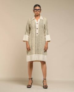 Raw khaddar Swaraj Shirtdress - Image 6