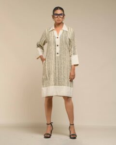 Raw khaddar Swaraj Shirtdress - Image 7
