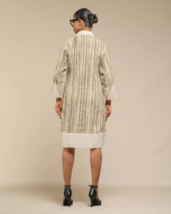 Raw khaddar Swaraj Shirtdress - Image 5