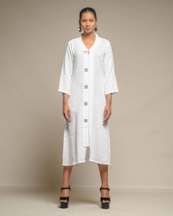 #5. Raw slub Flowy Tunic