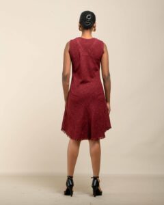 Dyed Khaddar Bias Dress - Image 5