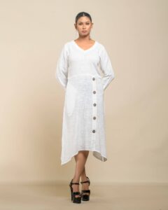 Raw Slub Asymmetry Tunic - Image 6