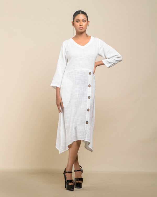 Raw Slub Asymmetry Tunic - Image 7