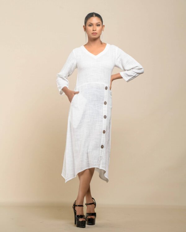 Raw Slub Asymmetry Tunic - Image 8