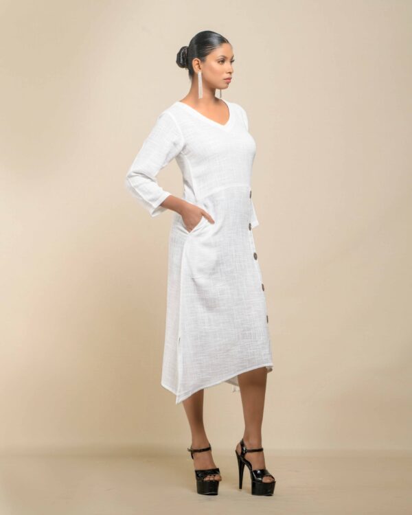 Raw Slub Asymmetry Tunic - Image 9