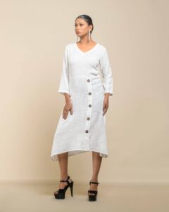 Raw Slub Asymmetry Tunic - Image 2