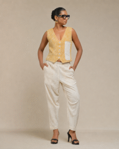 Double thread Handloom Vest - Image 3